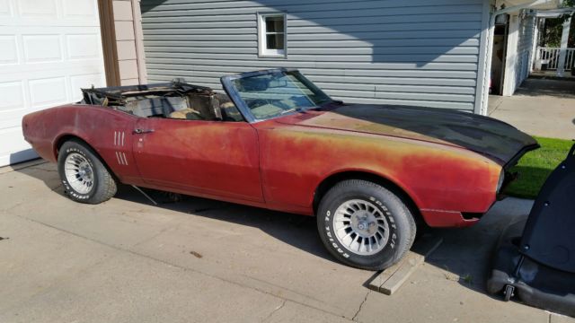 1968 pontiac firebird convertible (project)rare van nuys ca build code very few