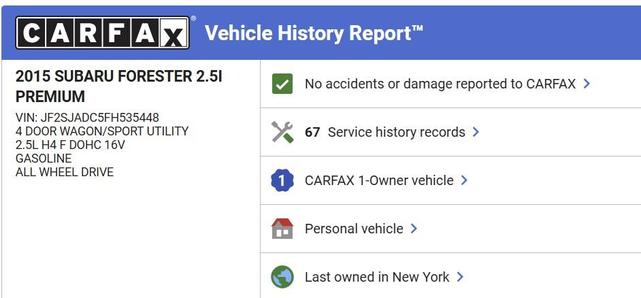 2015 subaru forester 2.5i premium