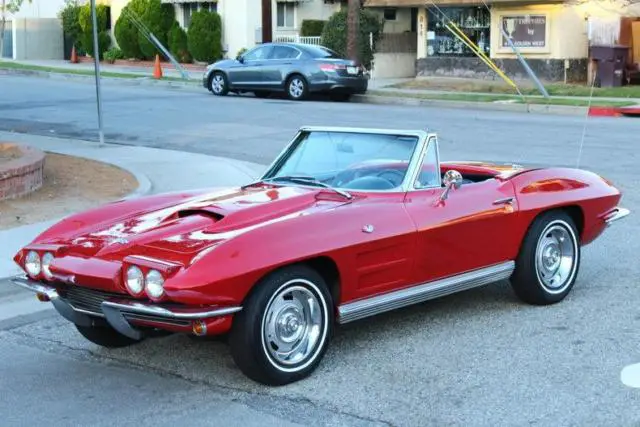 1964 chevrolet corvette c2 convertible 38891 miles red convertible 350 v8 manual