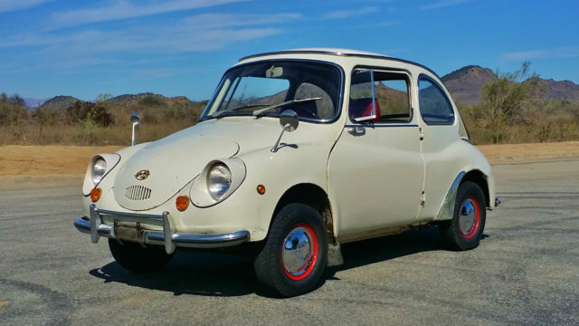 1971 subaru 360 deluxe - fun to drive, white on red, ready to enjoy or restore!