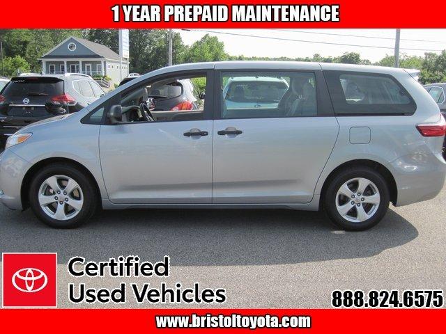 certified 2016 toyota sienna l swansea, ma 02777 for sale in swansea, massachusetts