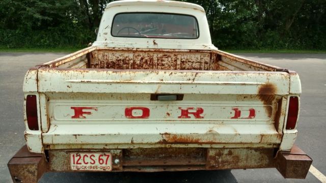 1965 ford f-100 stock/original 4sp on floor straight 6 no reserve