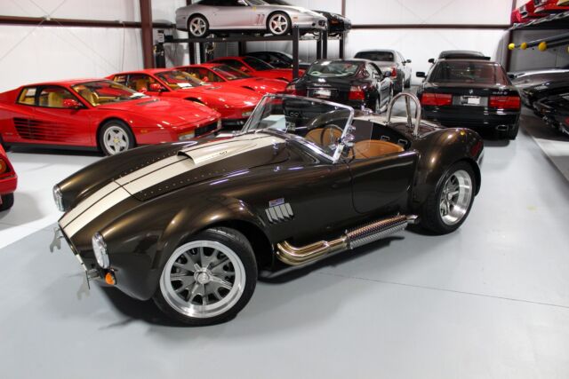 used 1965 shelby cobra backdraft replica brown convertible 427 v8 5-speed manual
