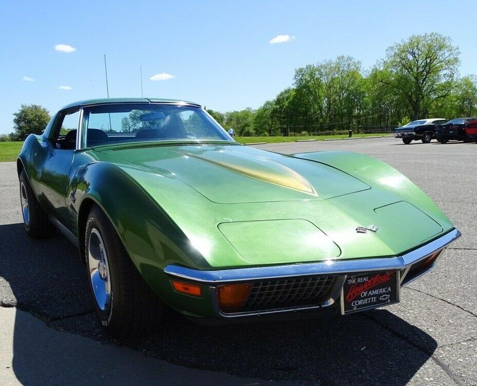 1972 chevrolet corvette elkhart green original 350 ci v8 l48