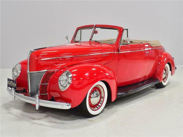 1940 ford deluxe convertible coupe 22206 miles bright red 350 cubic inch v8 3