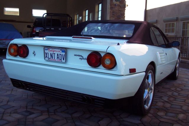 ferrari mondial t spyder 1991 white convertible 2-dr 3.4l v8 dohc 5-sp