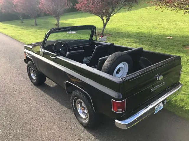 1973 chevrolet k5 blazer full top convertible black on black factory coded chevy