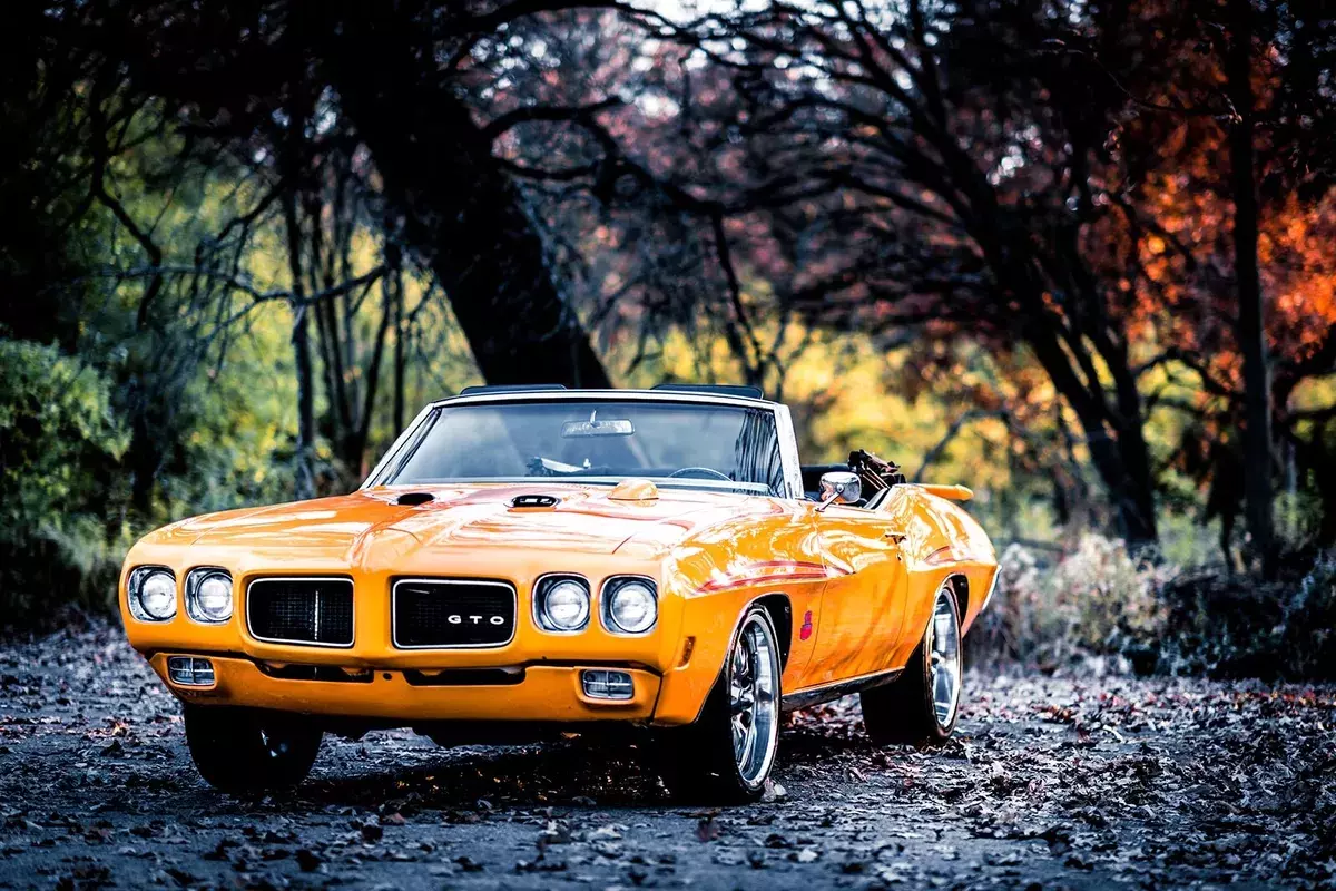 1970 pontiac gto orange judge clone