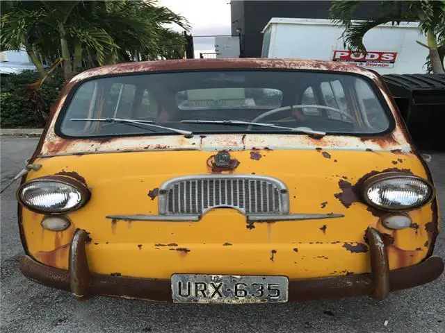 1953 fiat 600 21,331 miles yellow