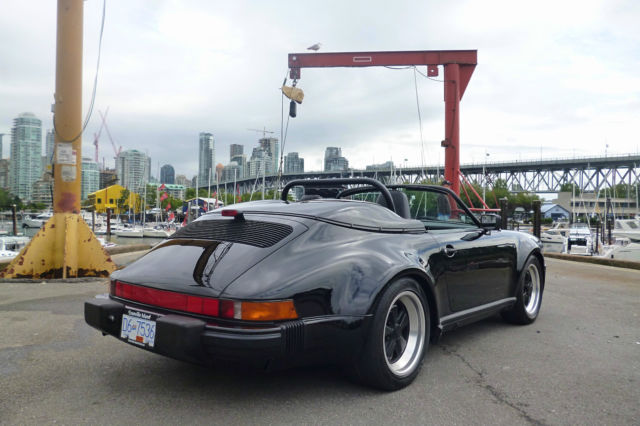 1989 porsche speedster - rare triple black, widebody, turbo seats