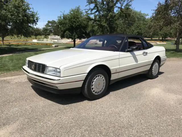 nice low miles 1987 cadillac allante convertible 41k pearl/red documentation