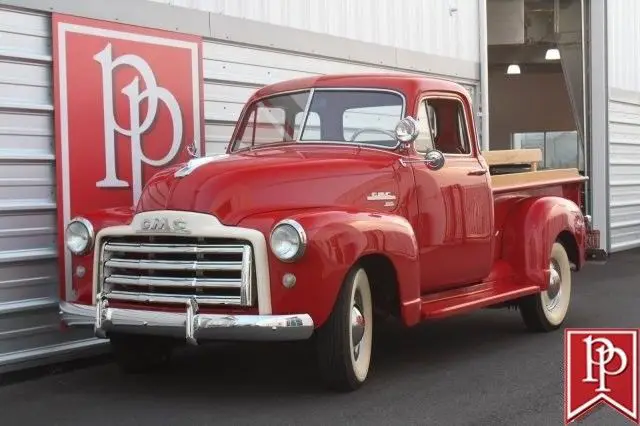 1951 gmc 100 pickup, beautifully restored, flame red