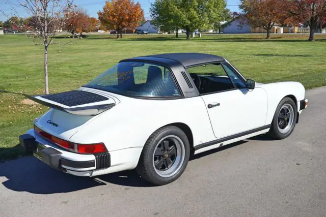 1989 porsche 911 carrera carrera 38,500 miles white targa flat 6 cylinder engine