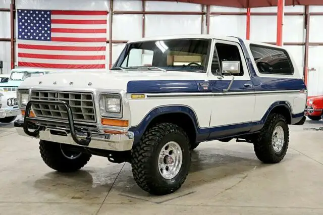1978 ford bronco 48349 miles white/blue suv v8 automatic