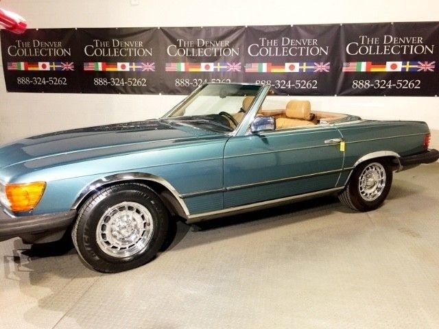 1984 mercedes-benz 380 sl 76,969 miles teal 3.8l v8 automatic