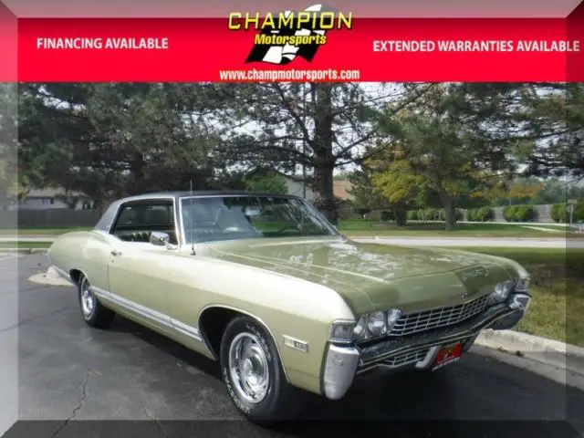 1968 chevrolet caprice 24553 miles ash gold classic cars 327cu a
