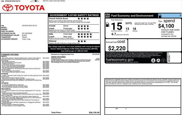 2015 toyota tundra limited