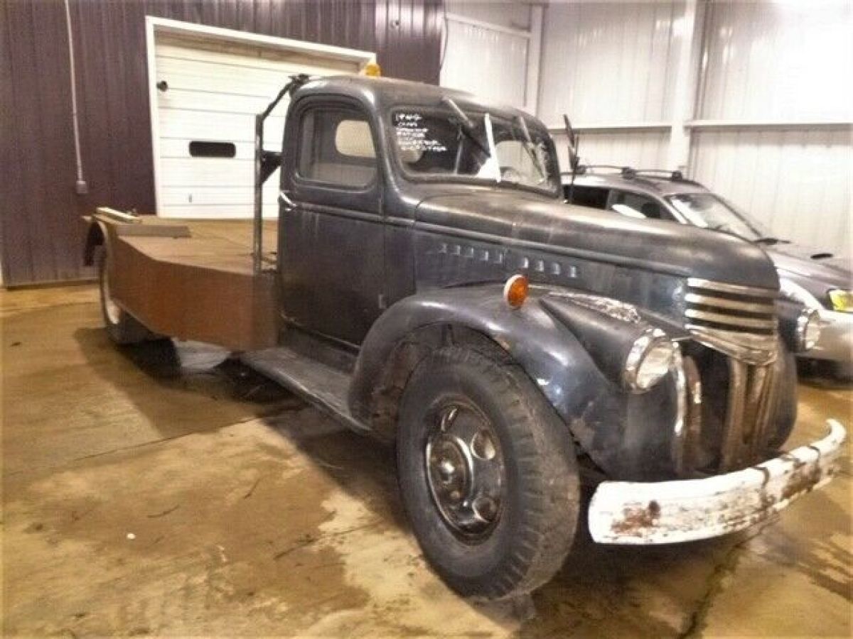 1944 chevrolet ak recon flatbed 4958 miles black truck l6 3-speed manual