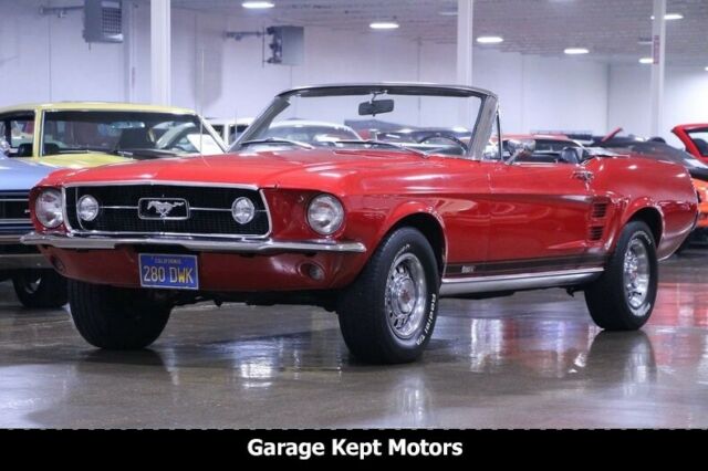 1967 ford mustang gt convertible red convertible 289 577 miles