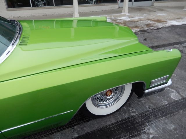 1968 cadillac deville convertible viper green custom interior air ride
