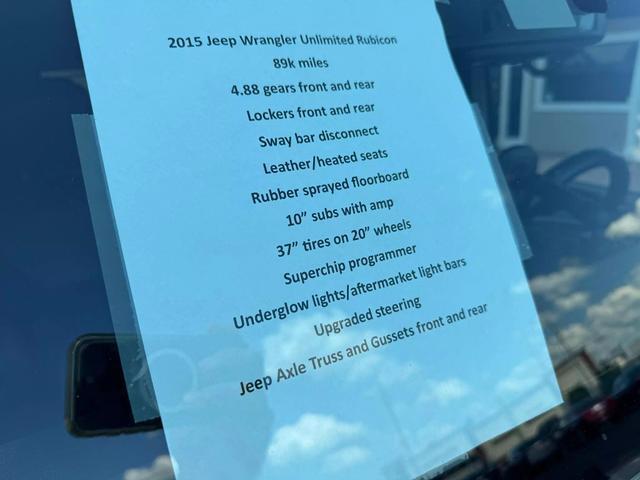 2015 jeep wrangler unlimited rubicon