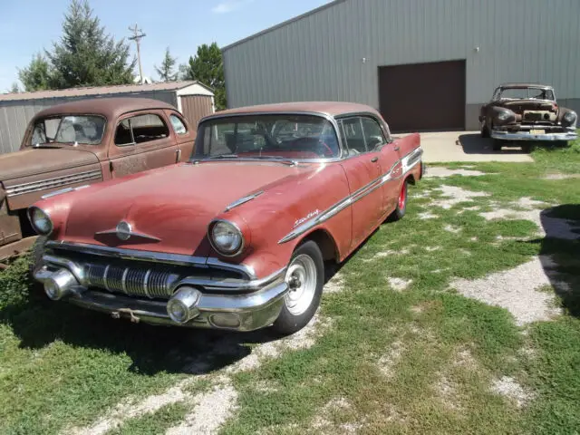 1957 pontiac star chief 4 dr ht patina survivor rod custom rat rod garage find