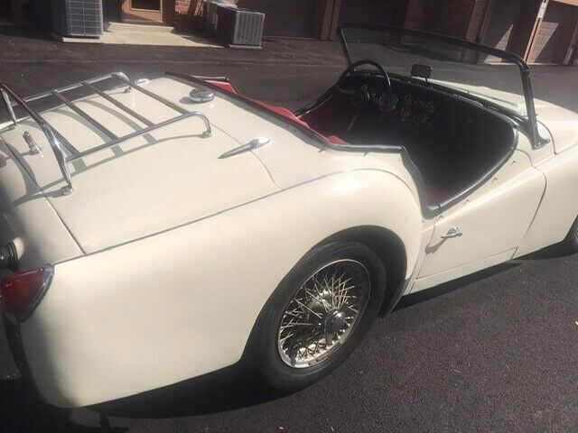 white 1961 triumph tr3 restored