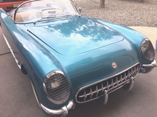 1954 chevrolet corvette blue flame old original