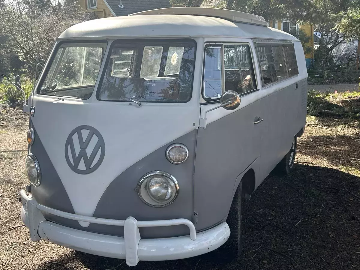 1967 volkswagen transporter van grey camper
