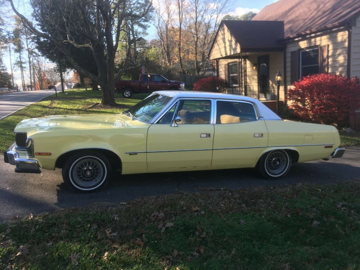 1974 amc matador sedan - no reserve - rust free south western car - daisy yellow