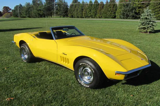 1969 chevrolet corvette convertible #'s matching 350/350hp muncie 4 speed