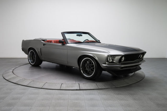 1969 ford mustang 74 miles silver metallic convertible 427 v8 5 speed manual