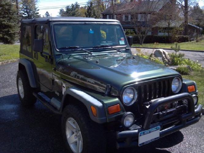 1997 jeep wrangler + full doors + half doors + ski/bike rack + 4 extra tires in rye brook, ny