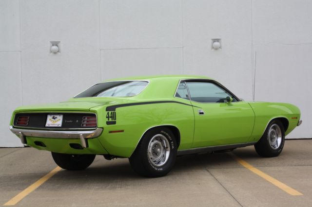 1970 plymouth 'cuda v-code numbers matching 440-6