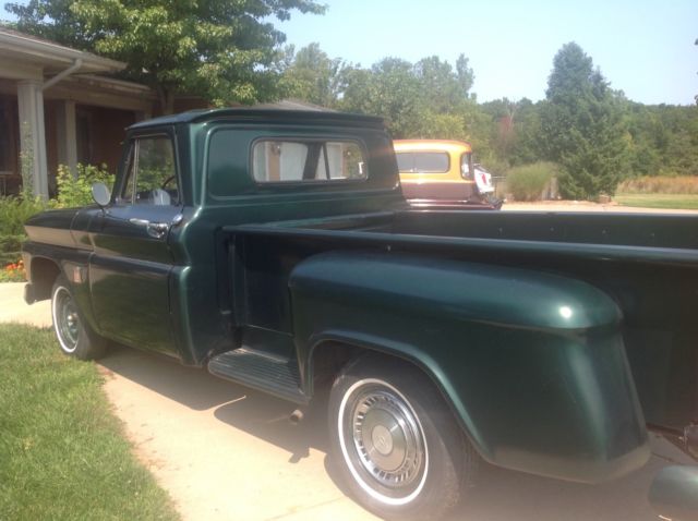 1964 1/2 ton chevrolet step side pickup. 3 speed column shift 6 cy original era