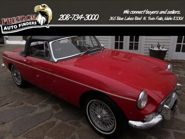 1964 mg mgb roadster red convertible british racing history wire wheels original