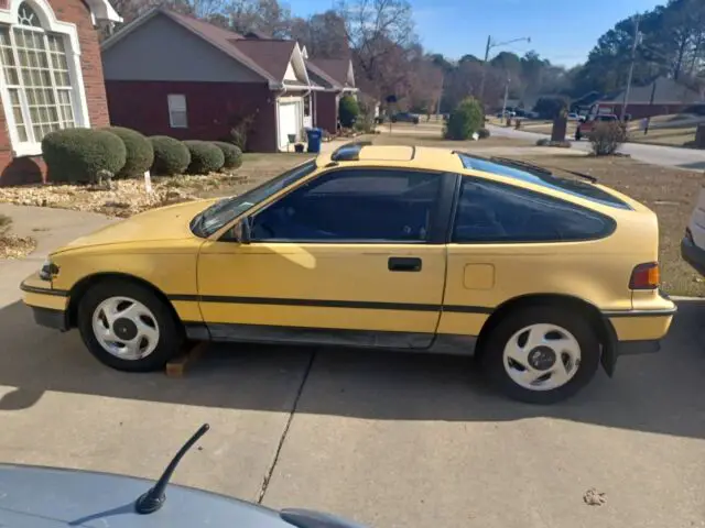 1990 honda civic coupe yellow fwd manual crx si