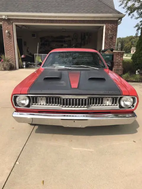 1971 plymouth duster "twister" red 318 v-8