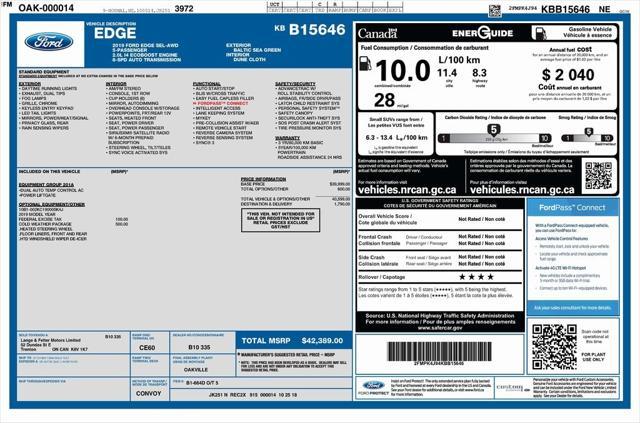 2019 ford edge sel