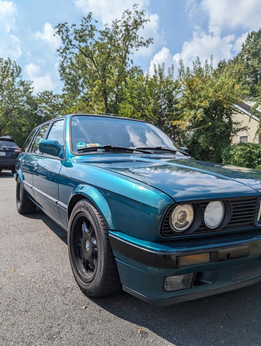 1991 bmw 3 series green rwd manual 318i