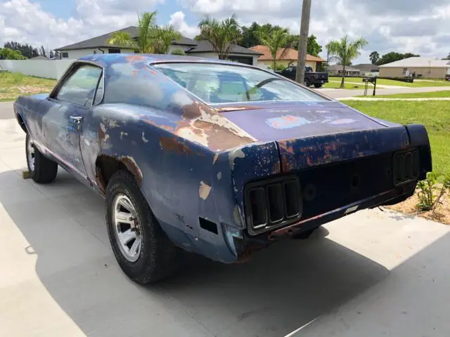 1970 ford mustang blue rwd automatic fastback