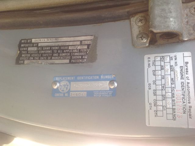 1980 mercedes benz, 280 slc privately imported from germany, trade