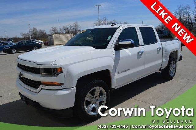 used 2018 chevrolet silverado 1500 4x4 crew cab custom bellevue, ne 68147 for sale in bellevue, nebraska