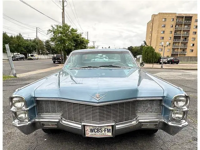 1965 cadillac coupe deville hampton blue with blue interior