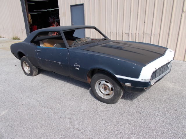 1968 camaro rs ss 350 project car clear title w/ original dealers invoice nr