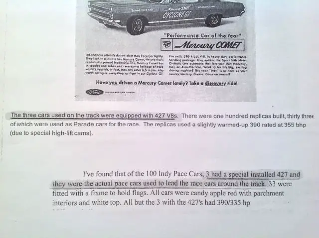 "yes" two cars. 427 factory exper...1967,1968,1969,1970,mustang,fairlane,cougar