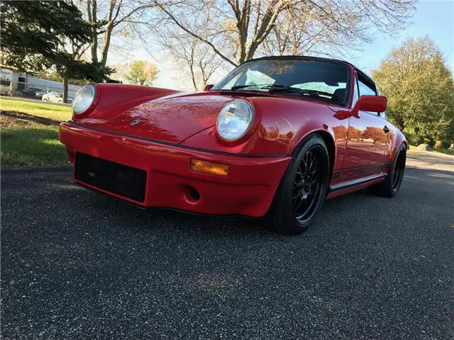 1986 porsche 911 targa 89,261 miles guards red flat 6 cylinder engine 3.2l/193