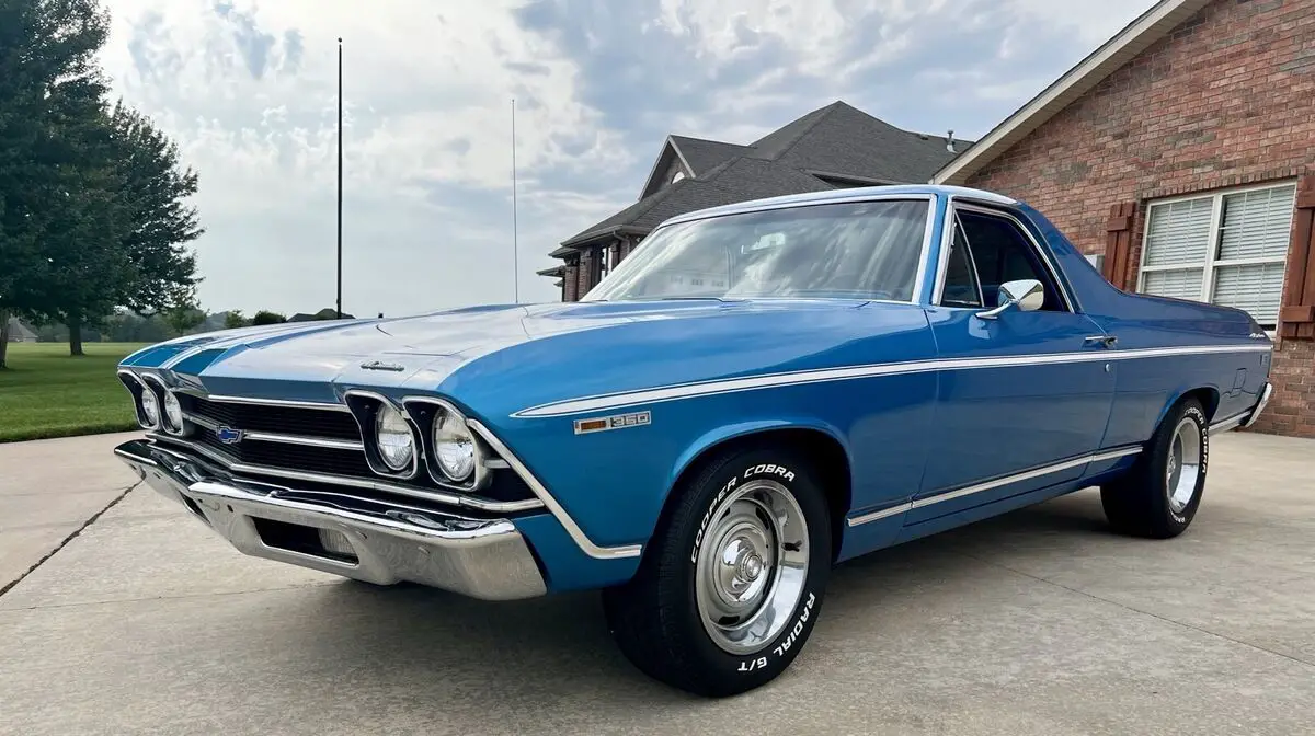 1969 chevrolet el camino pickup blue malibu
