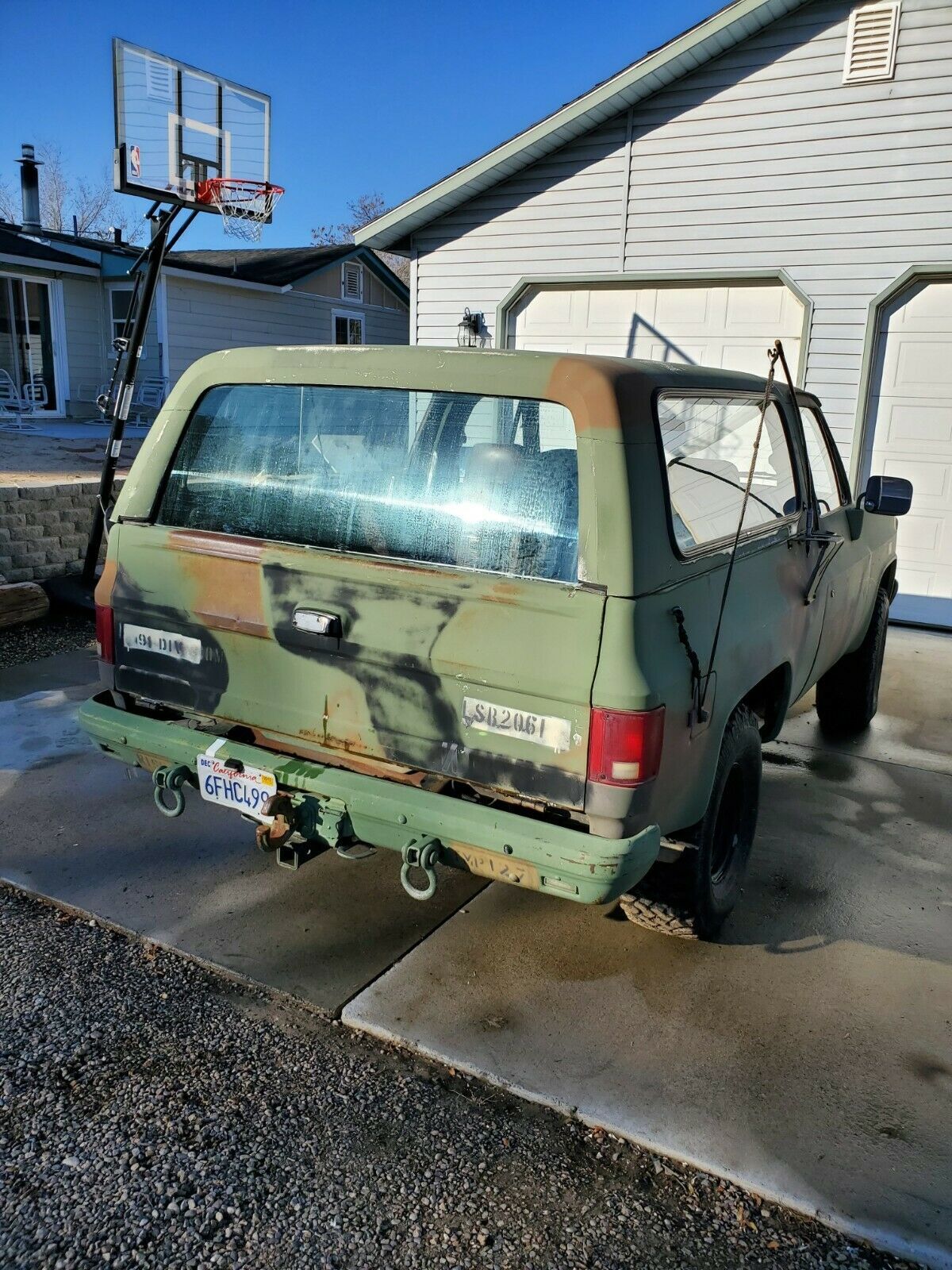 1986 m1009. cucv military chevrolet blazer k5 4x4