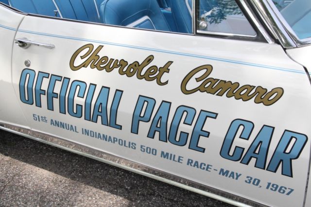 1967 chevrolet camaro indy pace car 99,421 miles white convertible 396 cid manu